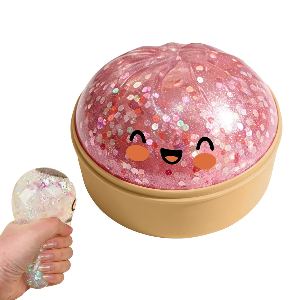 GueYi Glitter Dumpling steamer box showcases playful packaging for gifting and display.
