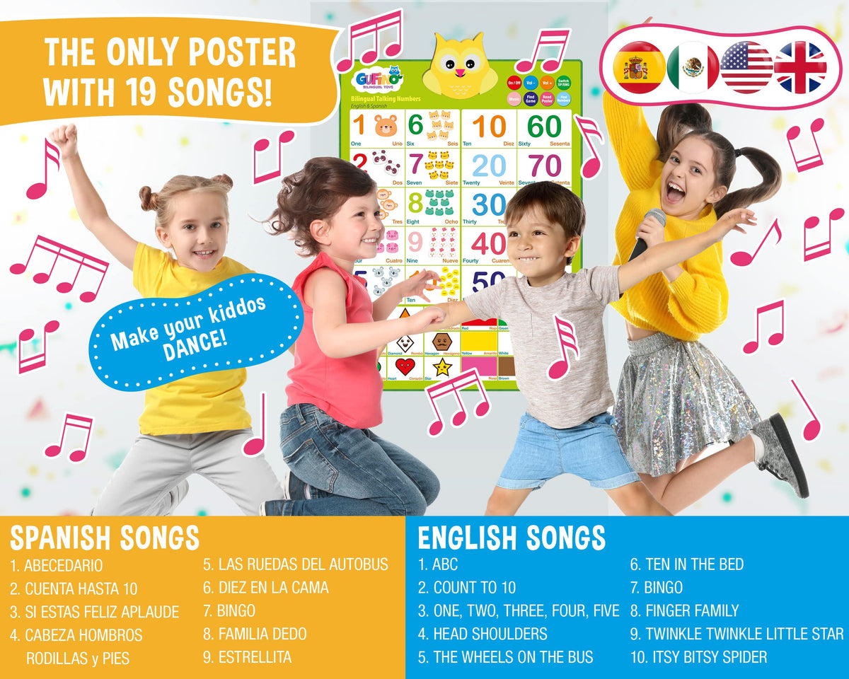 GUFINO number puzzles poster presents engaging challenges to boost memory and problem-solving.