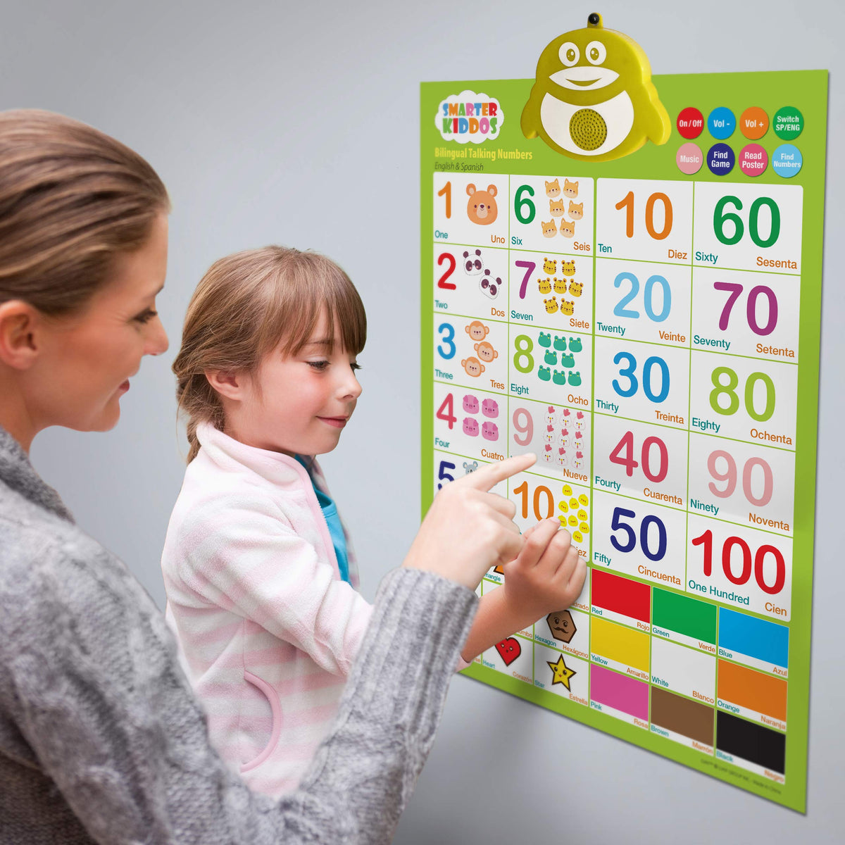 GUFINO preschool bilingual learning toy supports home or classroom activities.