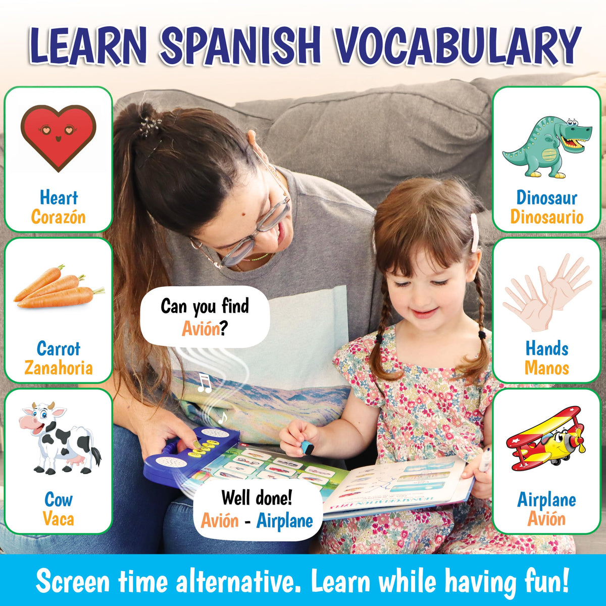 Gufino toddler learning toy showing ABC, numbers, colors and more