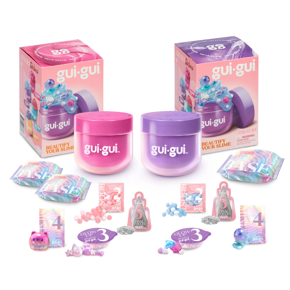 Gui Gui Slime Kit Clear Texture for a crisp, scented slime.