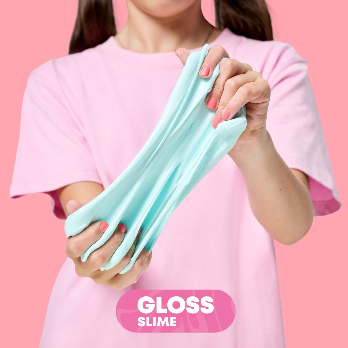 Gui Gui Slime Kit Gloss Texture yields a shiny, scented finish for glamorous play.