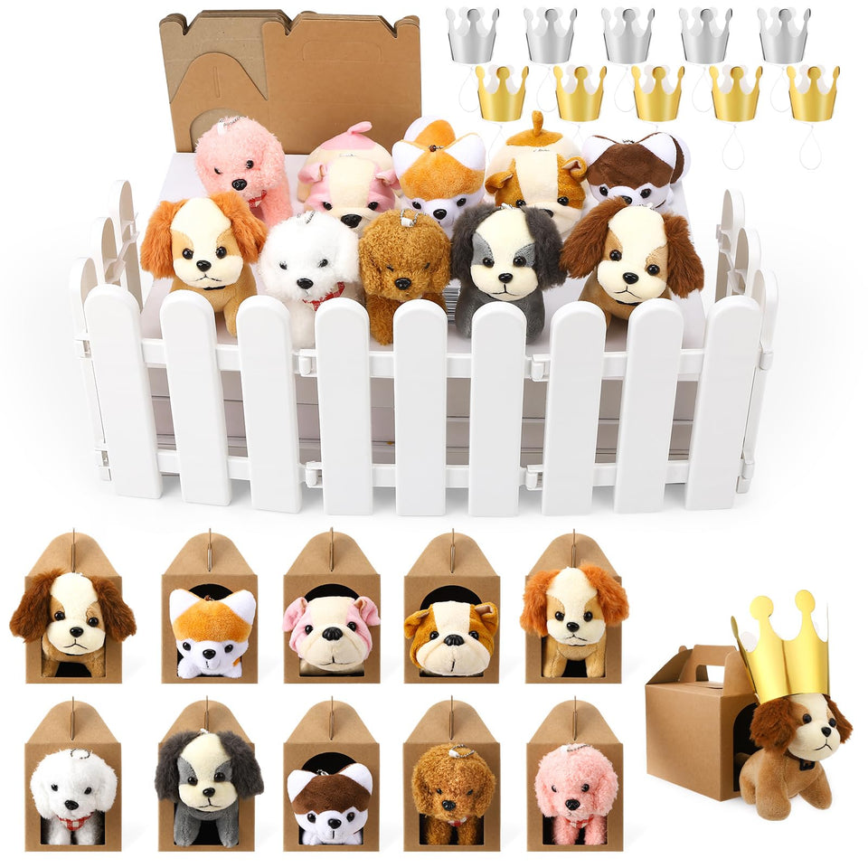 Guiqulai adopt-a-puppy mini plush dogs ready for party favors and decor