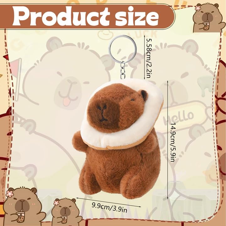 Guiqulai capybara plush keychain as backpack attachment for daily carry