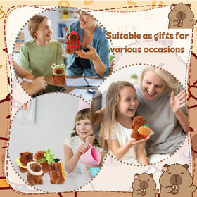 Guiqulai capybara plush keychain with graduation accents for study spaces