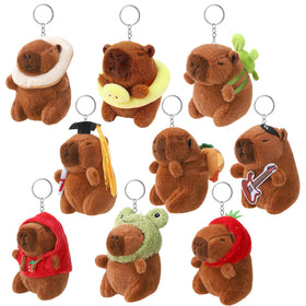 Guiqulai capybara plush keychain as stress relief fidget on break