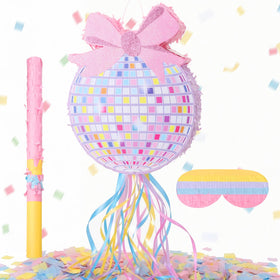 Guiqulai disco ball pinata with bow design sparks festive party moments and treats