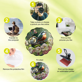 Guiqulai sublimation wind spinner blank aluminum surface for crisp prints.