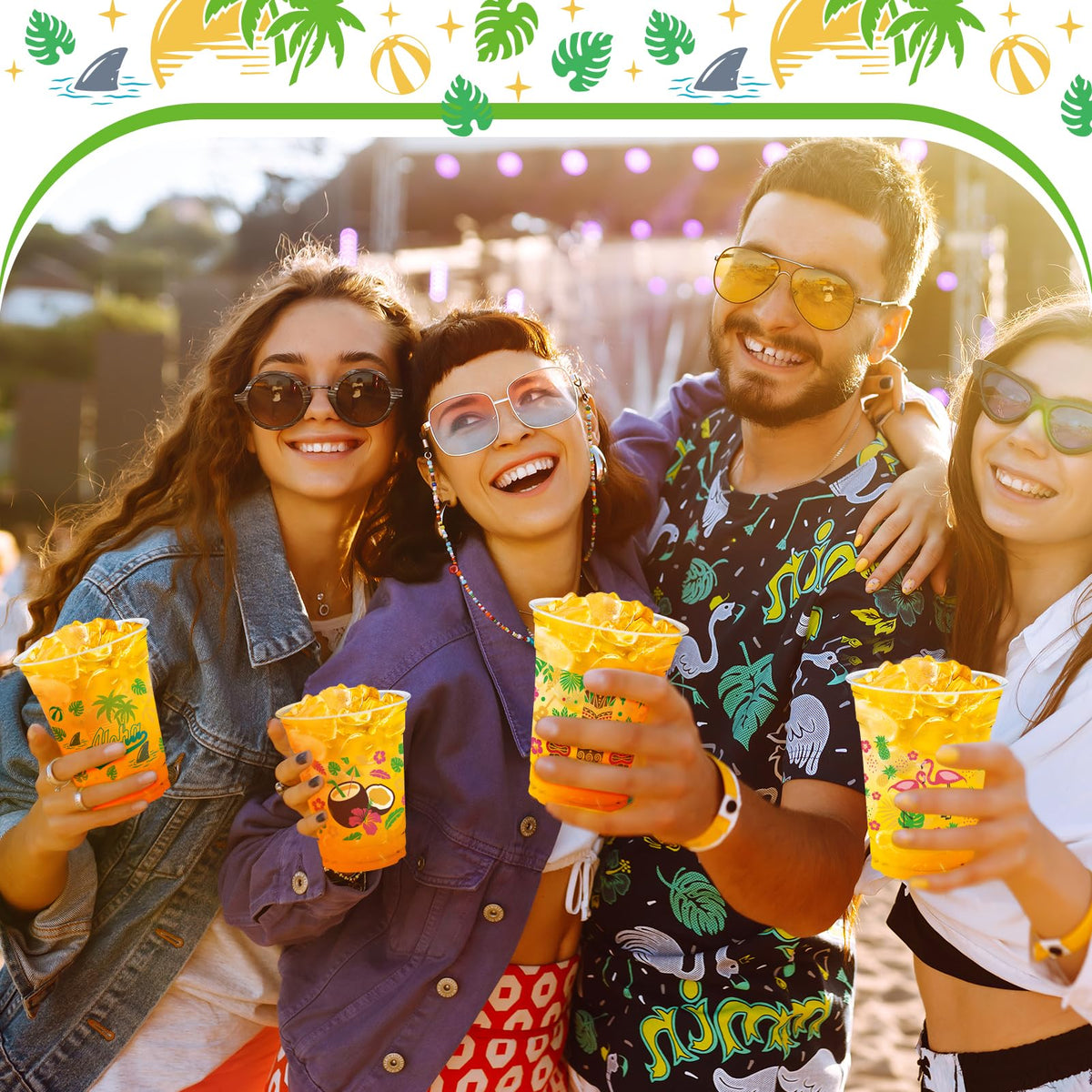 Guiqulai tiki motif cup enhances luau decor and quick service