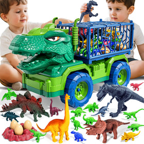Guminnara 22-in-1 T-rex carrier truck prompts imaginative play.