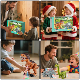 Guminnara Kids playing together with dinosaurs fosters sharing and role-play