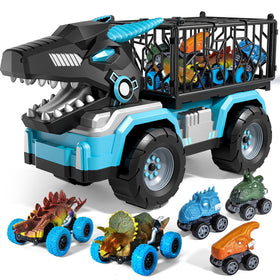Guminnara dinosaur truck set with pull-back cars sparks creative play.
