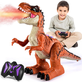 Guminnara RC Dino T-Rex mist spray enhances playtime for kids.