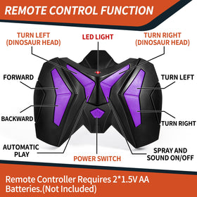 Guminnara RC Dino T-Rex remote control for easy maneuvering.