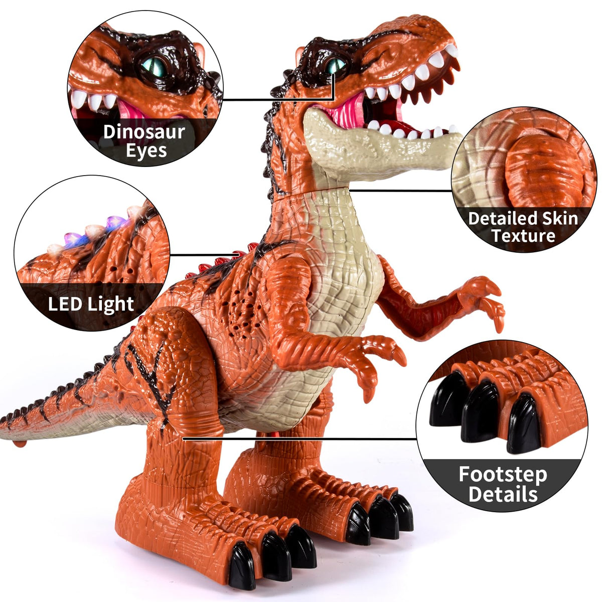 Guminnara RC Dino T-Rex USB charging keeps playtime ready.