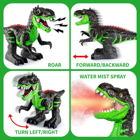 Guminnara RC dinosaur side view shows dynamic motion in action