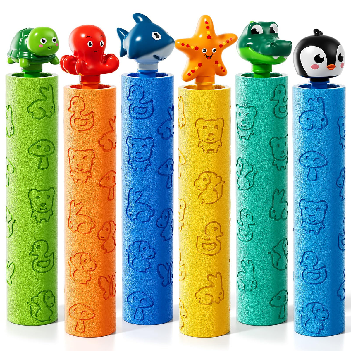 Guminnara crocodile-handle foam water gun for easy team play.