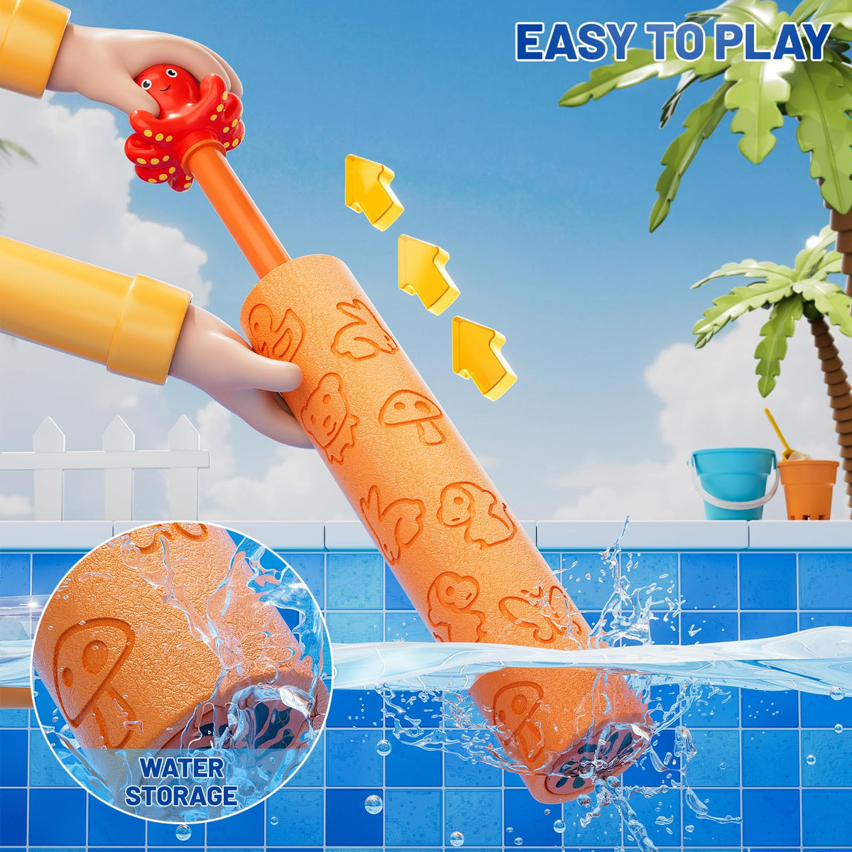 Guminnara soft foam material designed for gentle, safe grip on hot days.