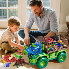 Guminnara Triceratops outdoor play scene promotes social, cooperative fun.