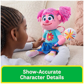 GUND Abby Cadabby plush features embroidered face for friendly expressions