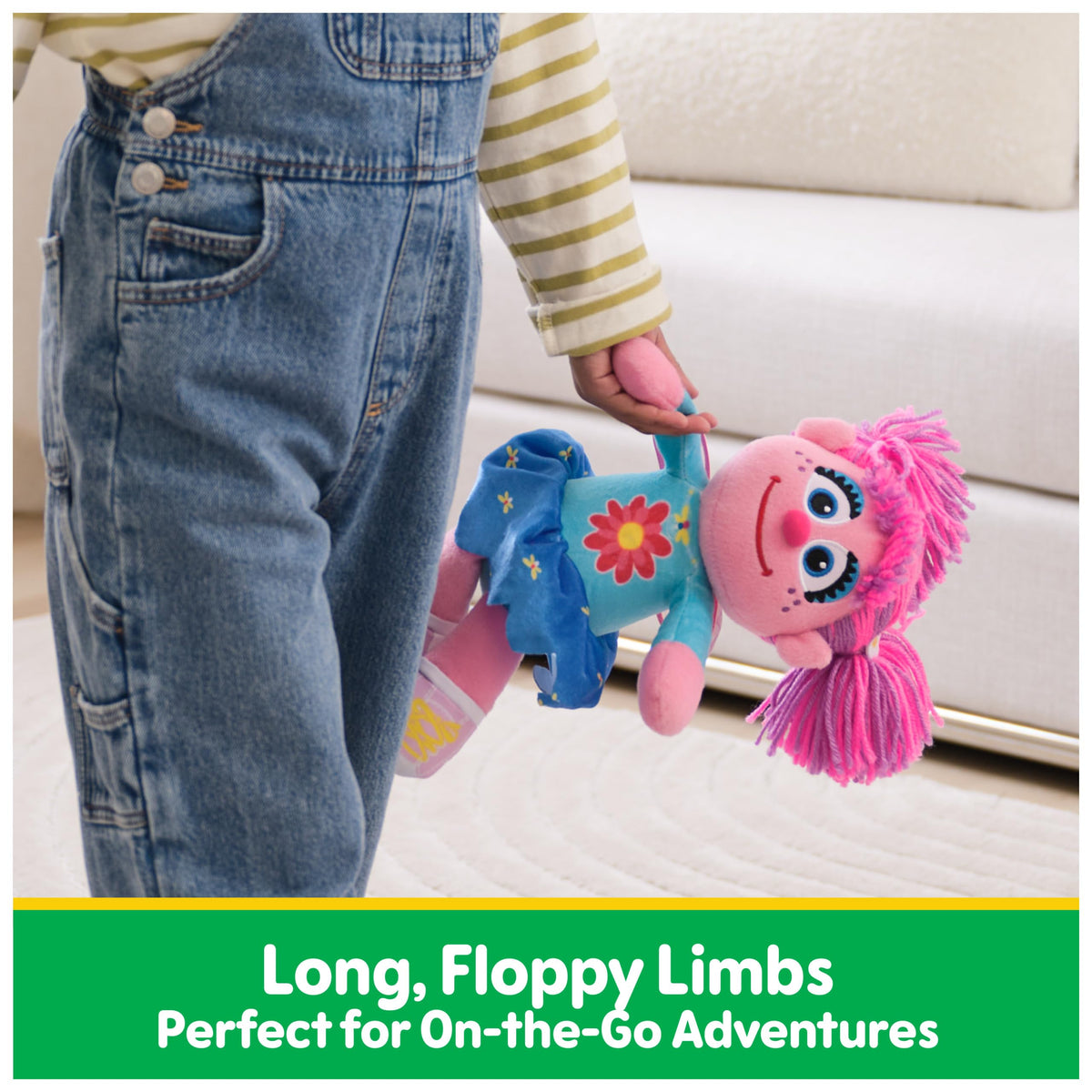 Floppy limbs encourage interactive storytelling and portable playtime.