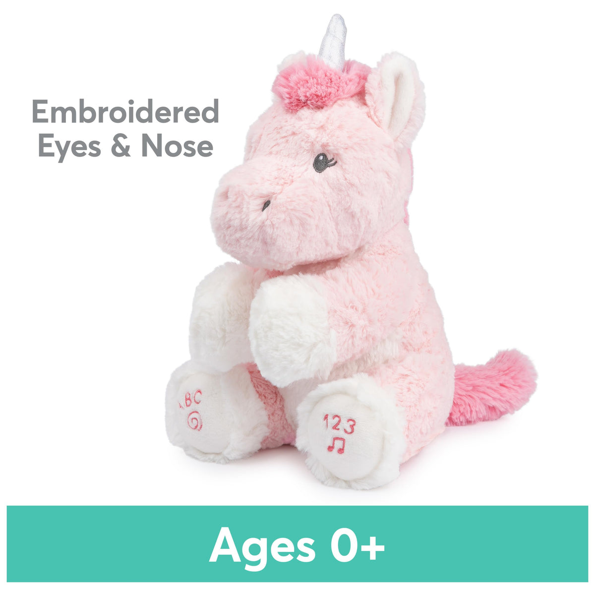 GUND Alora unicorn performing clapping motion encourages interactive play and giggles.