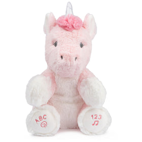 GUND Alora unicorn with light-up horn offering engaging sensory play for babies.