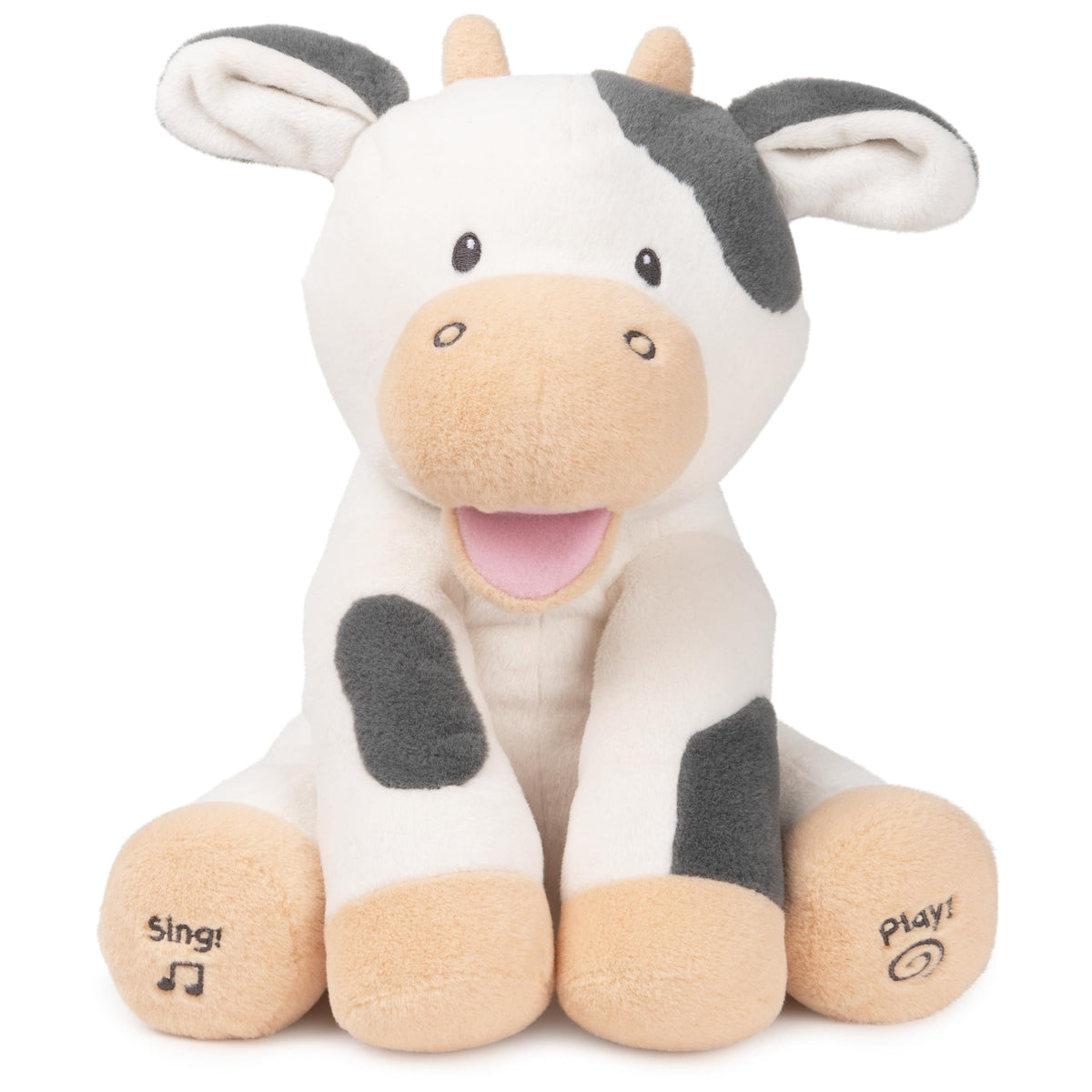 GUND Buttermilk the Cow animated plush offers interactive play with soft cream fur.