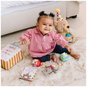 GUND embroidery details and soft fabrics ensure safe, durable playtime.