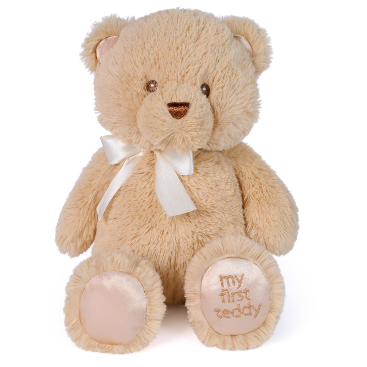 GUND My First Teddy Bear in soft plush, perfect for newborn cuddles and safe play.