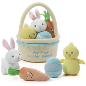 GUND Baby My First Easter Basket with 9-inch plush set for gentle sensory play and storage.