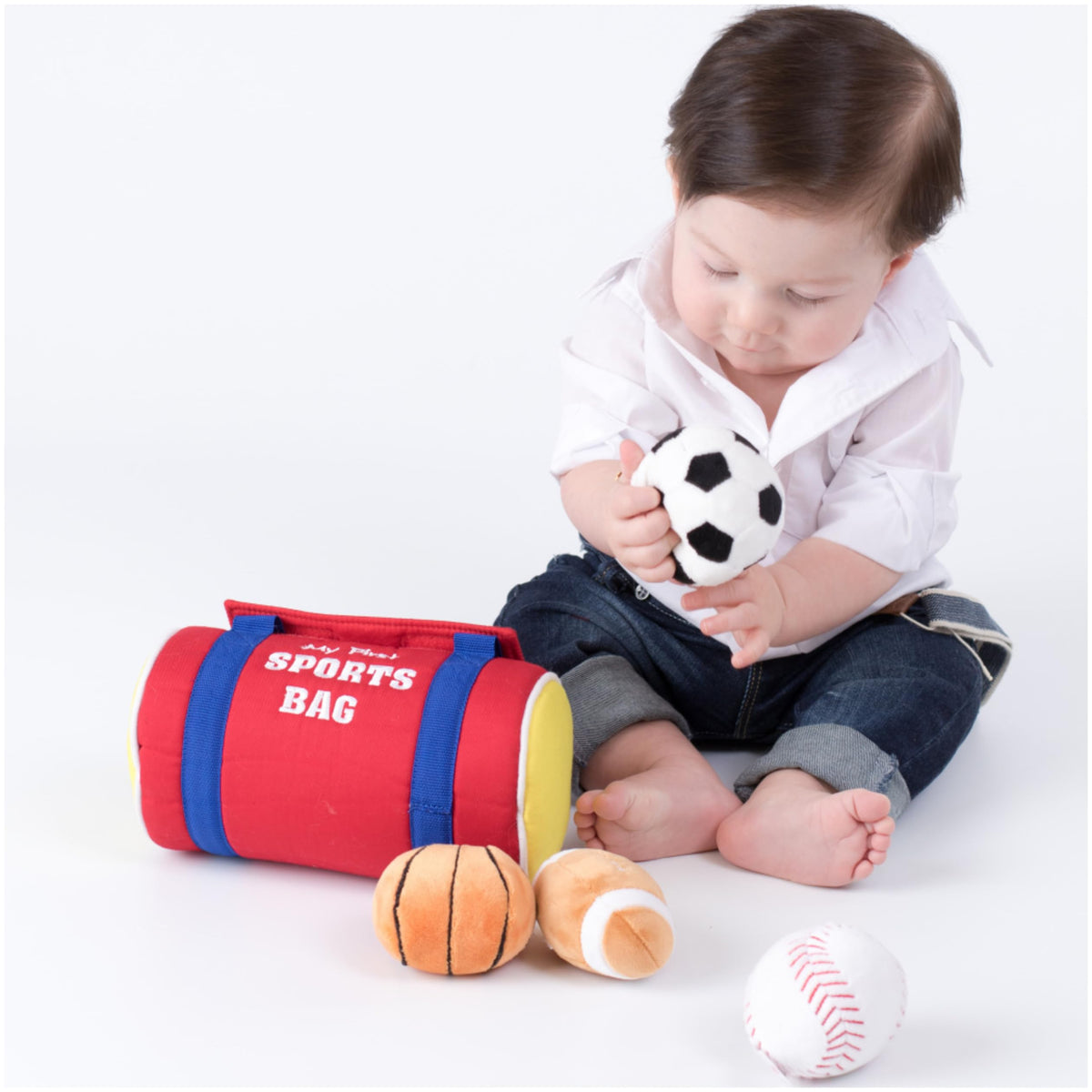 GUND baseball sound toy adds engaging sensory moments for babies.