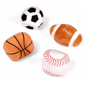 GUND basketball squeaker toy invites grabbing and squeezing during play.