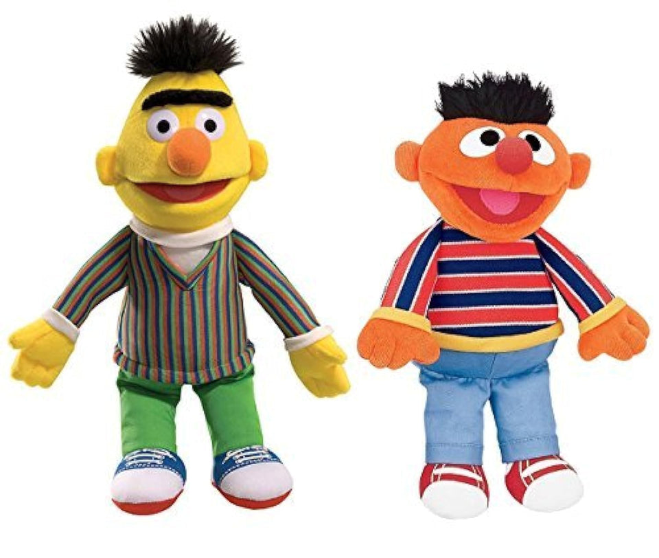 GUND Bert and Ernie plush duo offer cuddly storytelling companions.