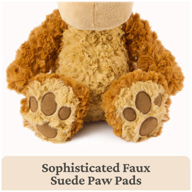 GUND Bexley weighted paws help him sit upright for posing