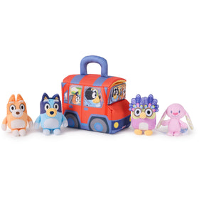 GUND Bluey 5-piece plush playset car for imaginative road trip play