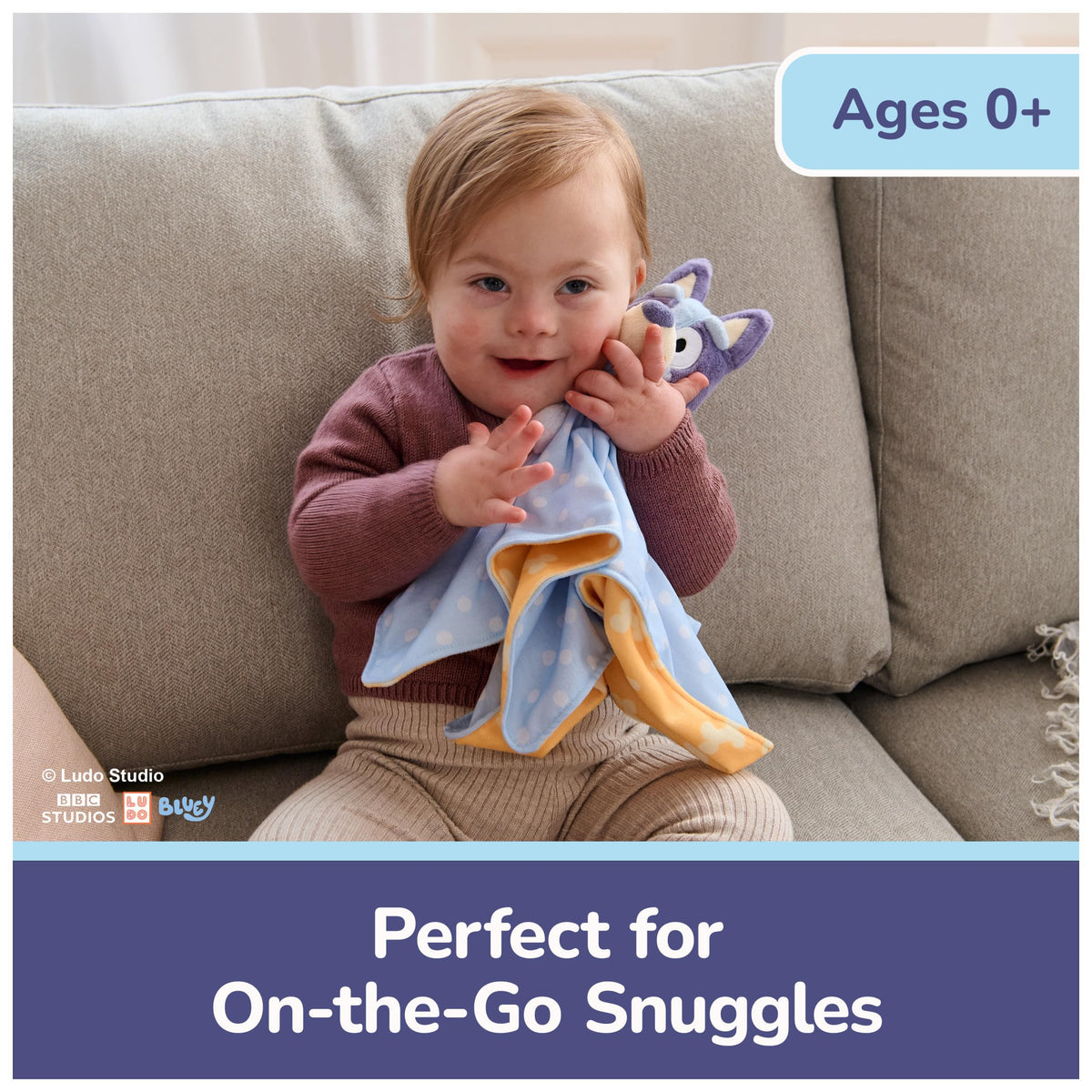 GUND Bluey machine-washable materials simplify cleanup after adventures.