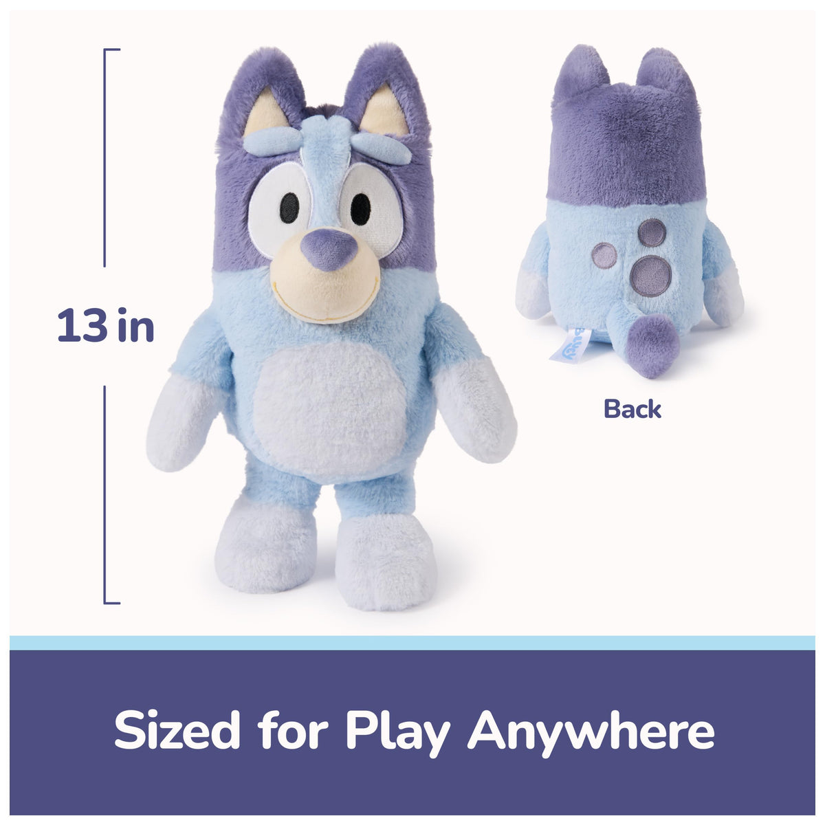 GUND Bluey plush is machine washable for easy cleanup