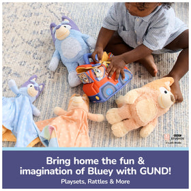 GUND Bluey poly bag packaging for easy gifting.