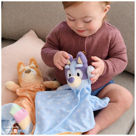 GUND Bluey packaging ships in poly bag for easy gifting.