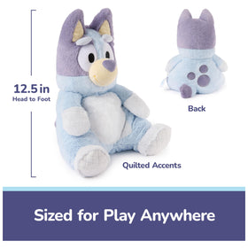 GUND Bluey understuffed plush for extra squish and hugs.