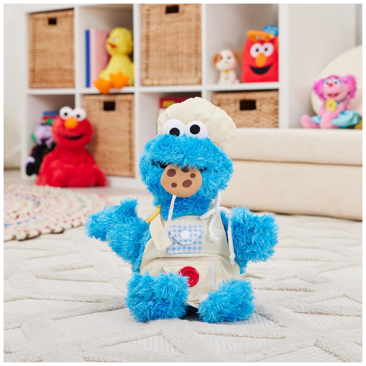 GUND Cookie Monster chef hat plush for pretend cooking