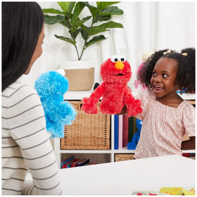 Cookie Monster hand puppet ready for gifting, ships in protective poly bag.