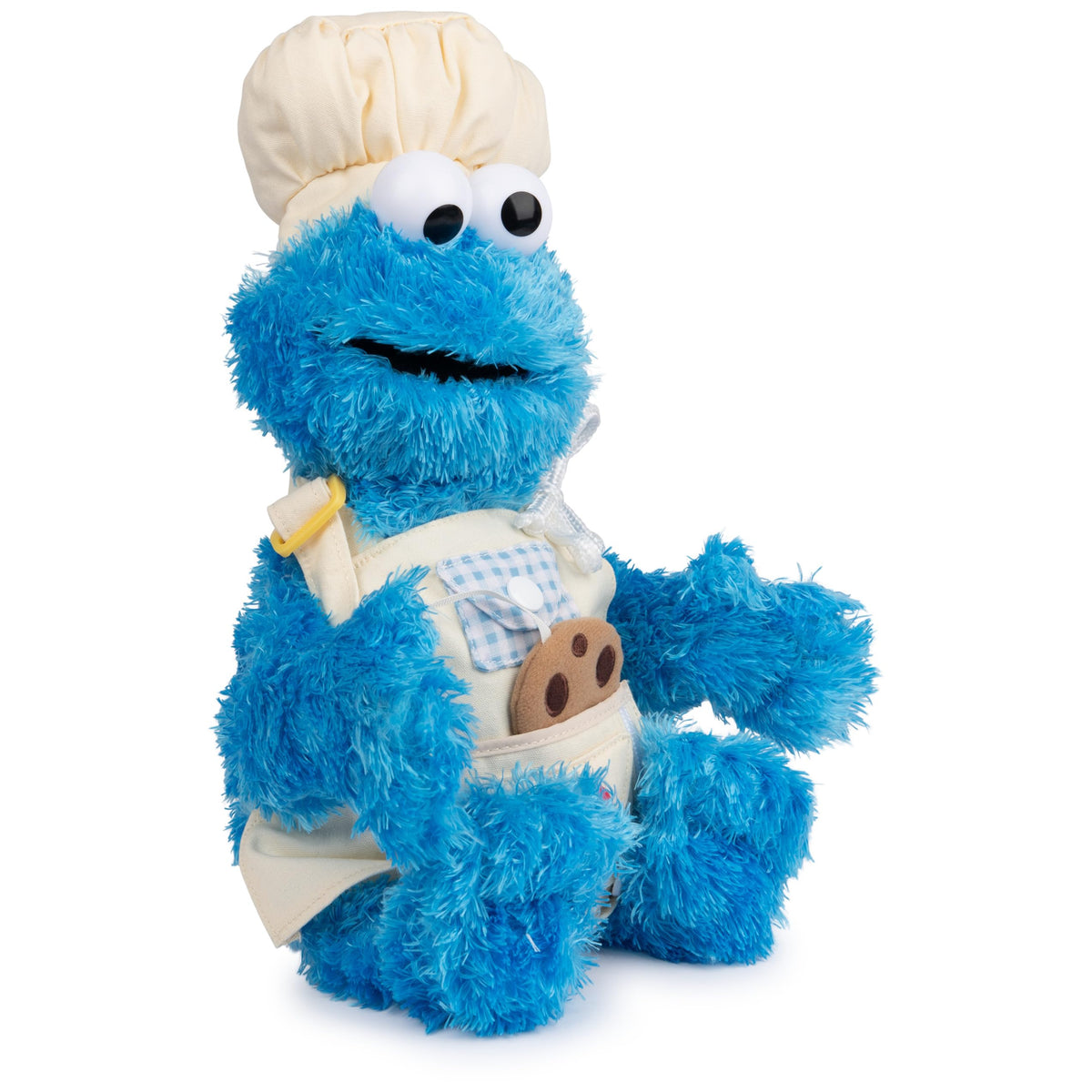 GUND Cookie Monster textured apron features for fine motor exploration