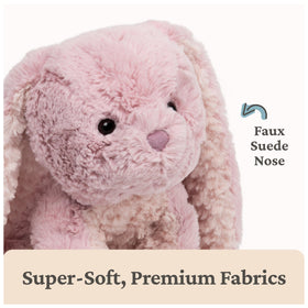 Floppy limbs on the GUND bunny encourage cuddly, imaginative play.