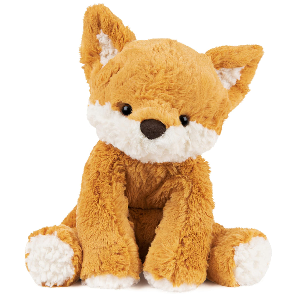 GUND Cozys Fox plush front view showing soft fur for cozy hugs
