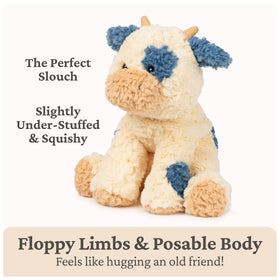 GUND Cozys Cow beige horns and floppy ears add charm during snuggle sessions.