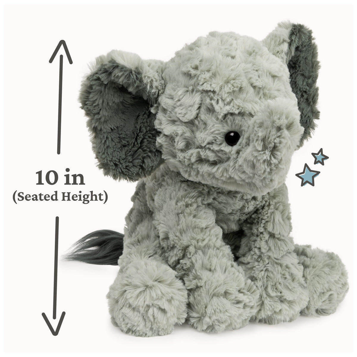 GUND Cozys Elephant trunk close-up, inviting gentle hugs and stories.