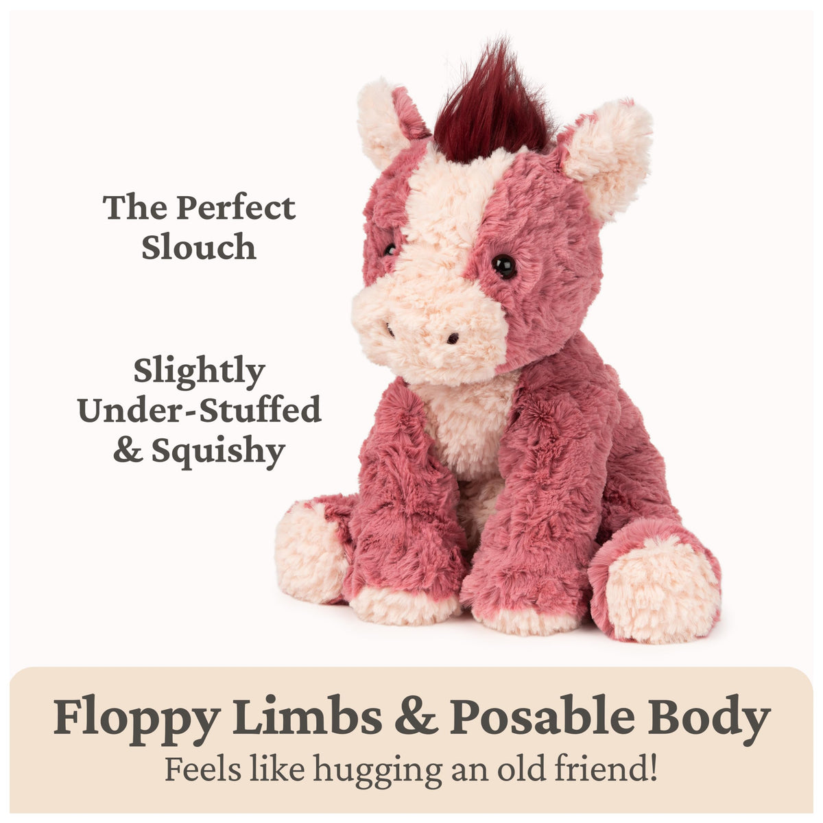 GUND Cozys horse plush with floppy limbs designed for hugging