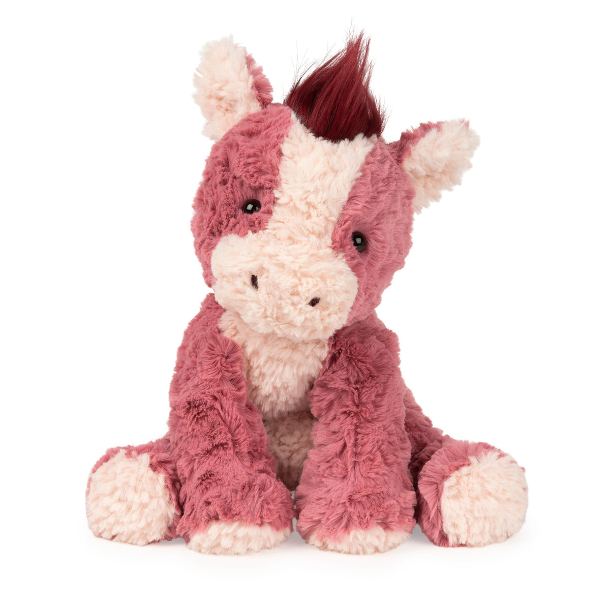 GUND Cozys horse plush with pink fur, perfect for cozy hugs